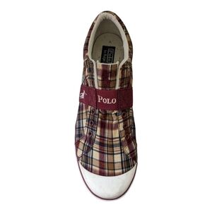 Polo Ralph Lauren Sneakers Shoes Gardener Slip-On Logo Plaid No Lace 13 M EUC